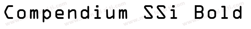 Compendium SSi Bold Italic字体转换